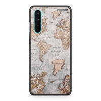 Thumbnail for OnePlus Nord 5G World Map Θήκη από τη Smartfits με σχέδιο στο πίσω μέρος και μαύρο περίβλημα | Smartphone case with colorful back and black bezels by Smartfits