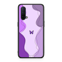 Thumbnail for OnePlus Nord CE 5G Purple Mariposa Θήκη Αγίου Βαλεντίνου από τη Smartfits με σχέδιο στο πίσω μέρος και μαύρο περίβλημα | Smartphone case with colorful back and black bezels by Smartfits