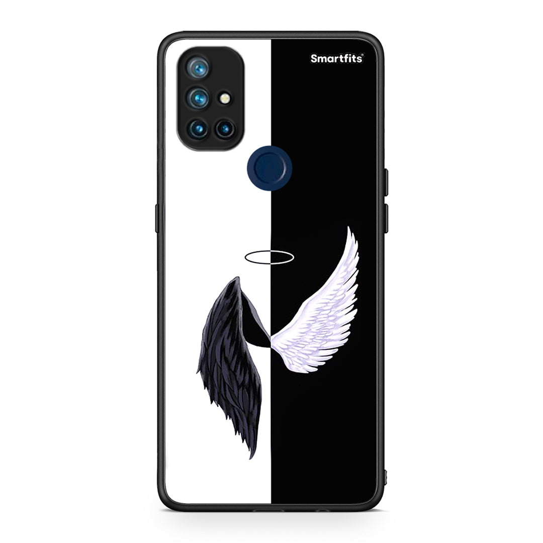 OnePlus Nord N10 5G Angels Demons θήκη από τη Smartfits με σχέδιο στο πίσω μέρος και μαύρο περίβλημα | Smartphone case with colorful back and black bezels by Smartfits
