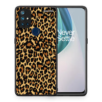 Thumbnail for Θήκη OnePlus Nord N10 5G Leopard Animal από τη Smartfits με σχέδιο στο πίσω μέρος και μαύρο περίβλημα | OnePlus Nord N10 5G Leopard Animal case with colorful back and black bezels
