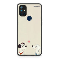 Thumbnail for OnePlus Nord N10 5G Dalmatians Love θήκη από τη Smartfits με σχέδιο στο πίσω μέρος και μαύρο περίβλημα | Smartphone case with colorful back and black bezels by Smartfits