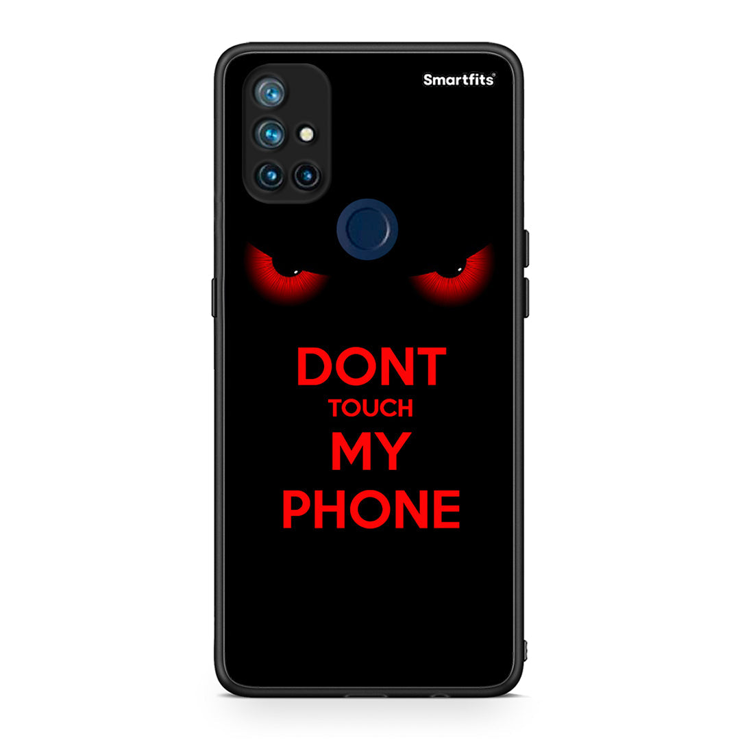 OnePlus Nord N10 5G Touch My Phone Θήκη από τη Smartfits με σχέδιο στο πίσω μέρος και μαύρο περίβλημα | Smartphone case with colorful back and black bezels by Smartfits