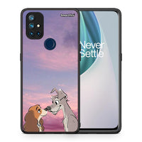 Thumbnail for Θήκη OnePlus Nord N10 5G Lady And Tramp από τη Smartfits με σχέδιο στο πίσω μέρος και μαύρο περίβλημα | OnePlus Nord N10 5G Lady And Tramp case with colorful back and black bezels