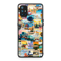Thumbnail for OnePlus Nord N10 5G Live To Travel θήκη από τη Smartfits με σχέδιο στο πίσω μέρος και μαύρο περίβλημα | Smartphone case with colorful back and black bezels by Smartfits