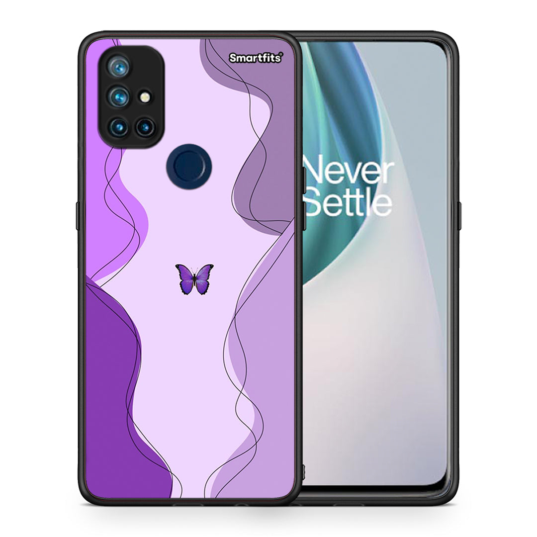 Purple Mariposa - OnePlus Nord N10 5G θήκη