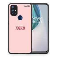 Thumbnail for Θήκη OnePlus Nord N10 5G XOXO Love από τη Smartfits με σχέδιο στο πίσω μέρος και μαύρο περίβλημα | OnePlus Nord N10 5G XOXO Love case with colorful back and black bezels