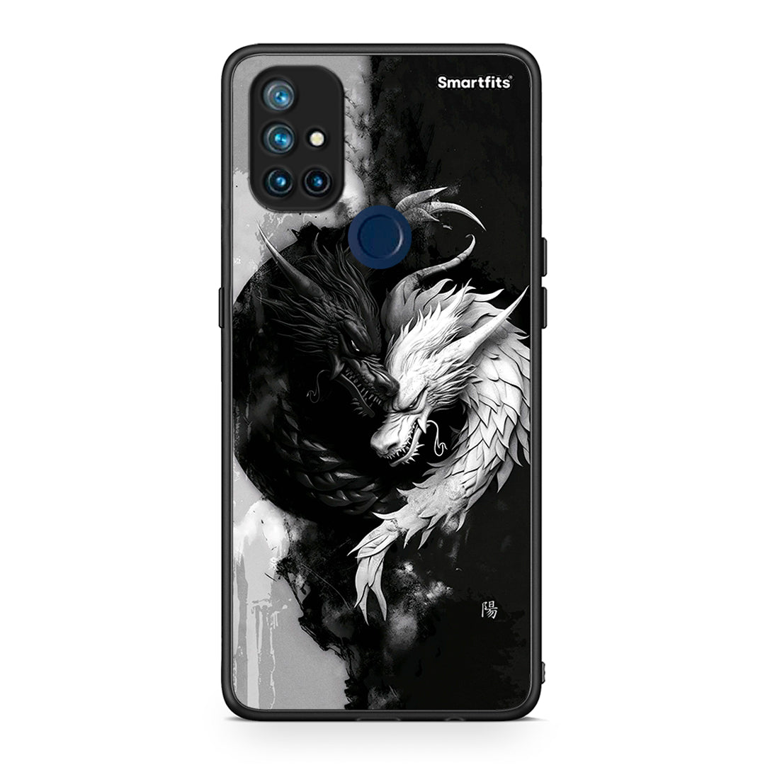 OnePlus Nord N10 5G Yin Yang Θήκη από τη Smartfits με σχέδιο στο πίσω μέρος και μαύρο περίβλημα | Smartphone case with colorful back and black bezels by Smartfits