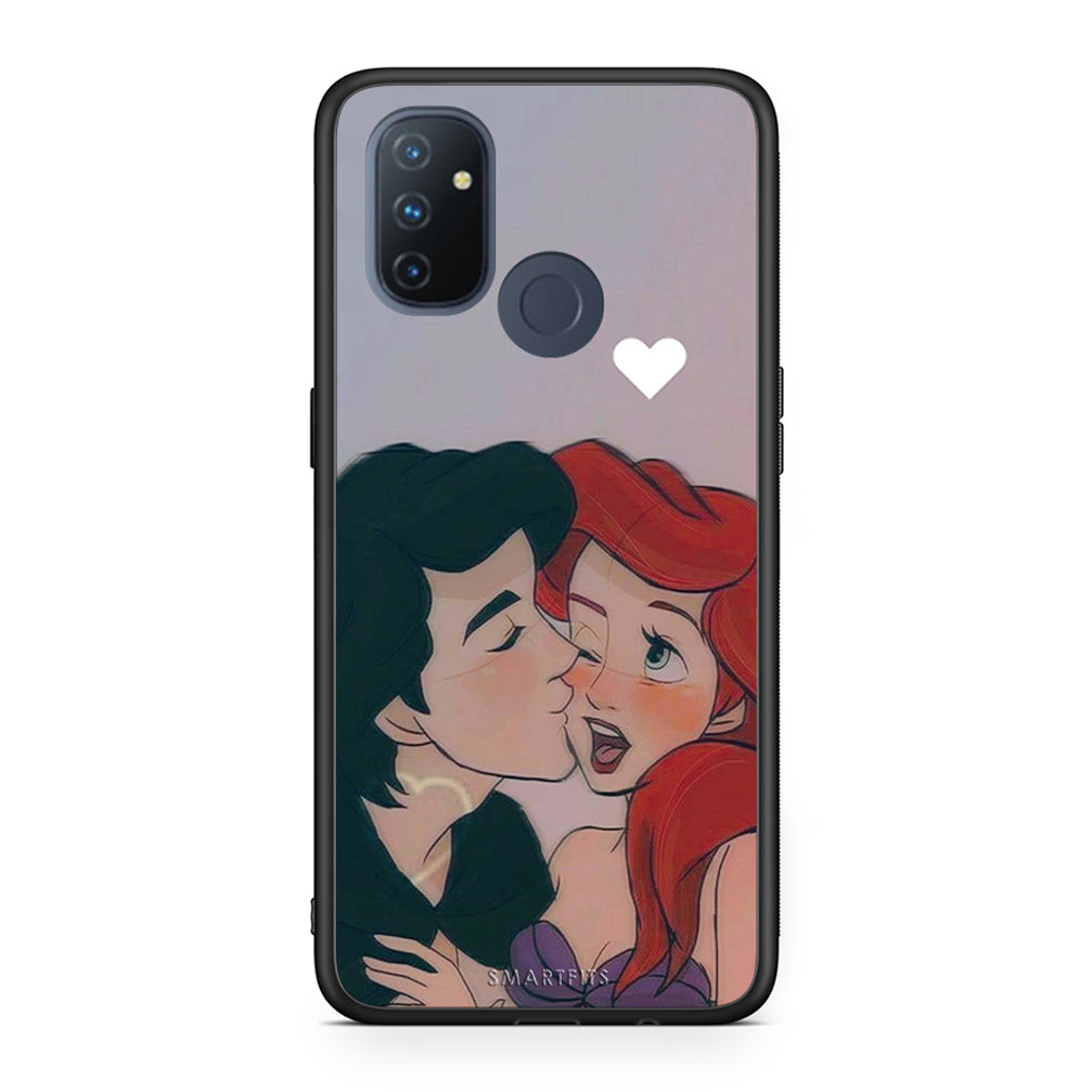 OnePlus Nord N100 Mermaid Love Θήκη Αγίου Βαλεντίνου από τη Smartfits με σχέδιο στο πίσω μέρος και μαύρο περίβλημα | Smartphone case with colorful back and black bezels by Smartfits