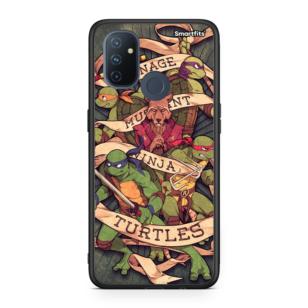 OnePlus Nord N100 Ninja Turtles θήκη από τη Smartfits με σχέδιο στο πίσω μέρος και μαύρο περίβλημα | Smartphone case with colorful back and black bezels by Smartfits