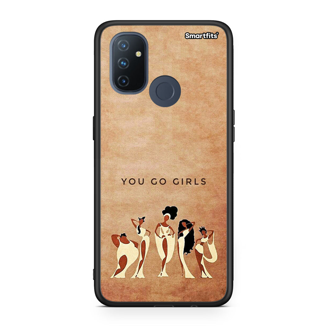 OnePlus Nord N100 You Go Girl θήκη από τη Smartfits με σχέδιο στο πίσω μέρος και μαύρο περίβλημα | Smartphone case with colorful back and black bezels by Smartfits