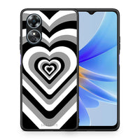 Thumbnail for Θήκη Oppo A17 Black Hearts από τη Smartfits με σχέδιο στο πίσω μέρος και μαύρο περίβλημα | Oppo A17 Black Hearts Case with Colorful Back and Black Bezels