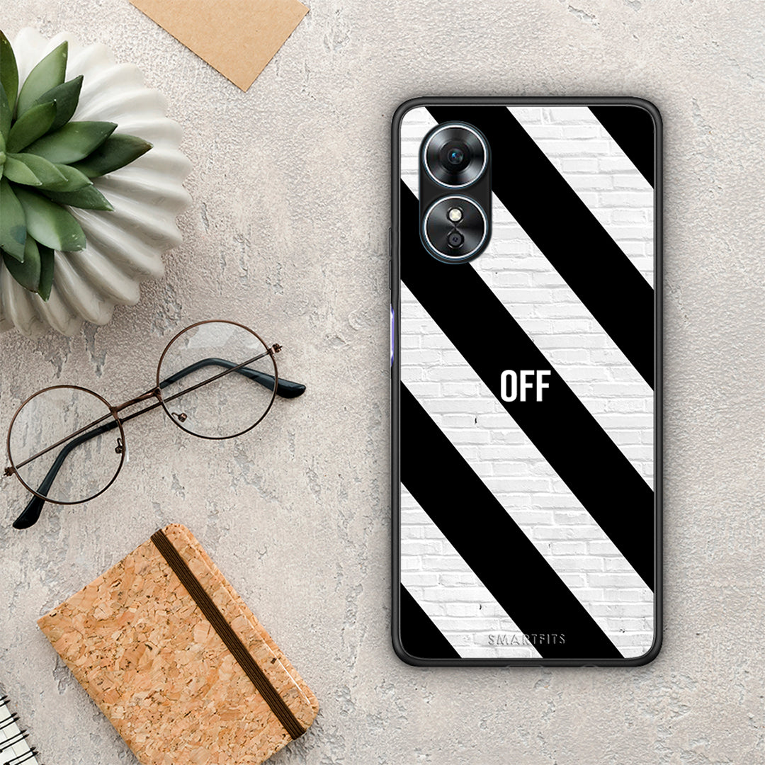 Θήκη Oppo A17 Get Off από τη Smartfits με σχέδιο στο πίσω μέρος και μαύρο περίβλημα | Oppo A17 Get Off Case with Colorful Back and Black Bezels