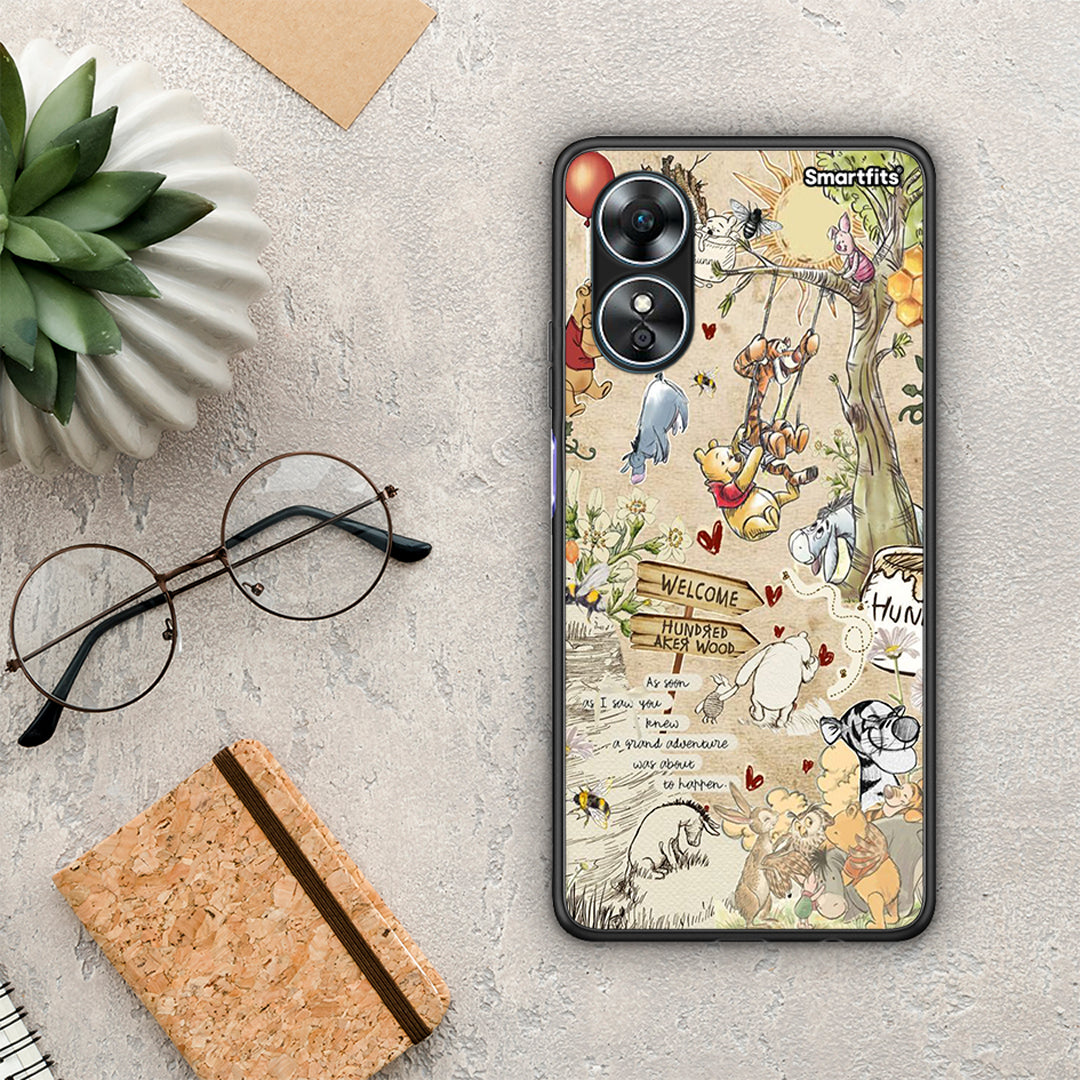 Θήκη Oppo A17 Happy Friends από τη Smartfits με σχέδιο στο πίσω μέρος και μαύρο περίβλημα | Oppo A17 Happy Friends Case with Colorful Back and Black Bezels