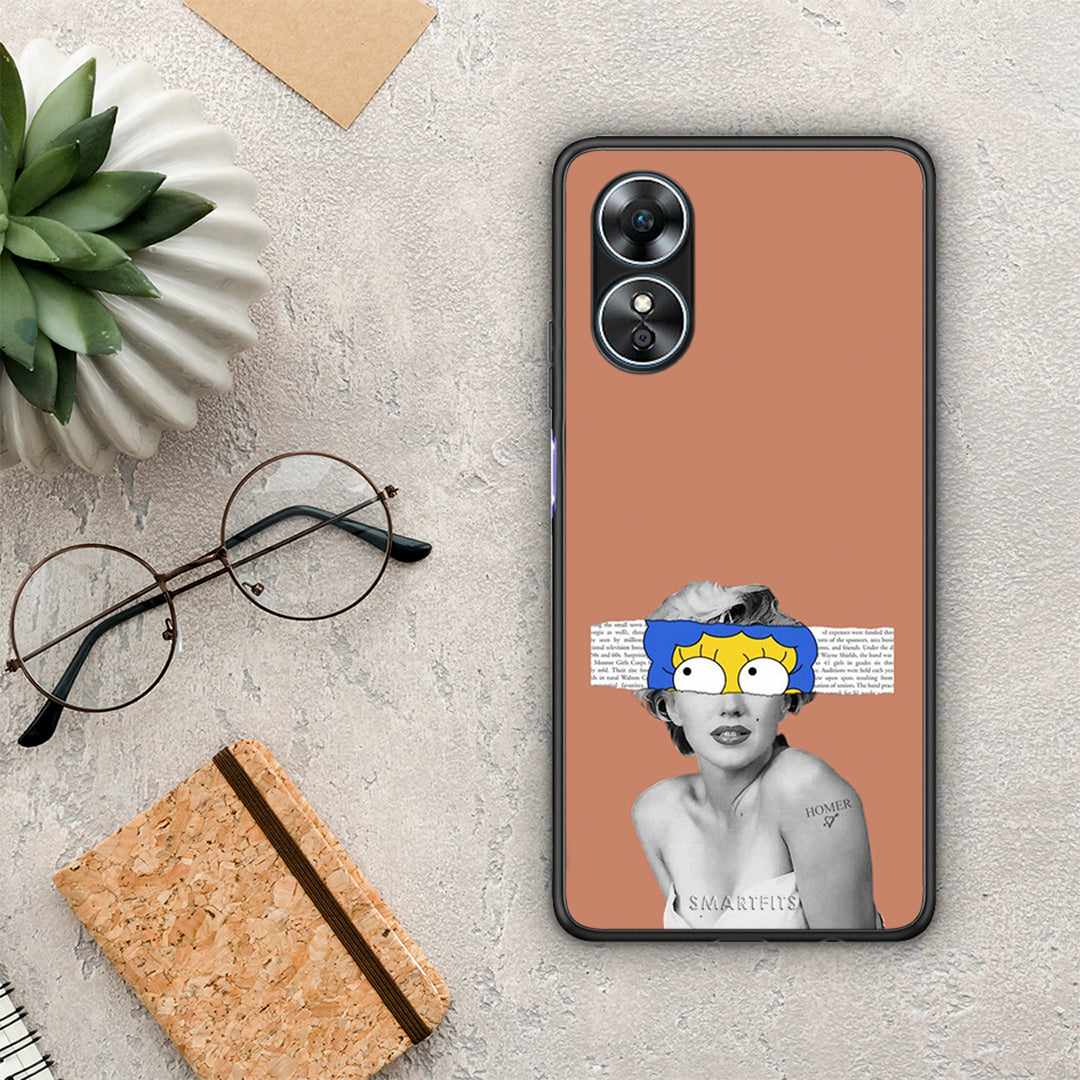 Θήκη Oppo A17 Sim Merilyn από τη Smartfits με σχέδιο στο πίσω μέρος και μαύρο περίβλημα | Oppo A17 Sim Merilyn Case with Colorful Back and Black Bezels