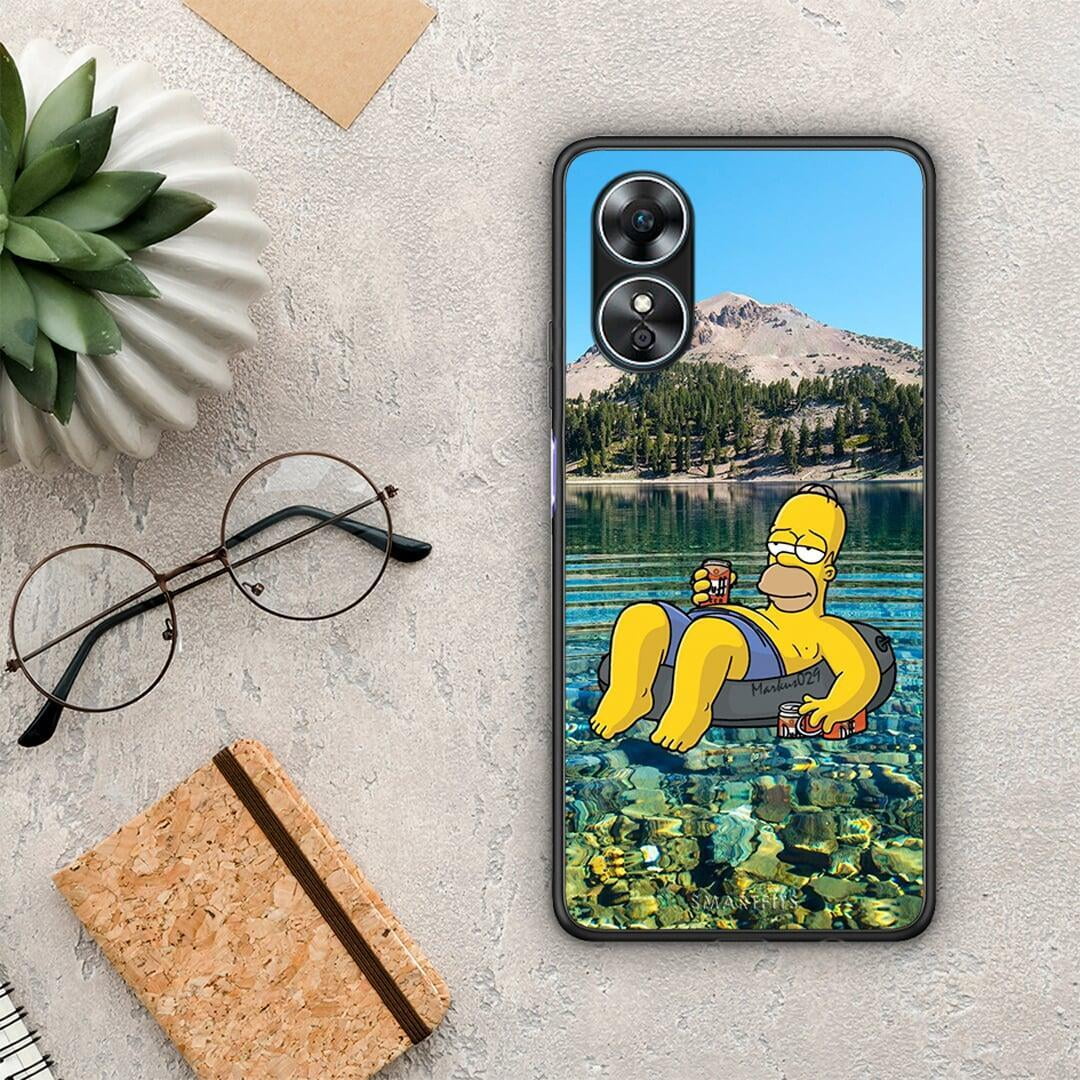 Θήκη Oppo A17 Summer Happiness από τη Smartfits με σχέδιο στο πίσω μέρος και μαύρο περίβλημα | Oppo A17 Summer Happiness Case with Colorful Back and Black Bezels