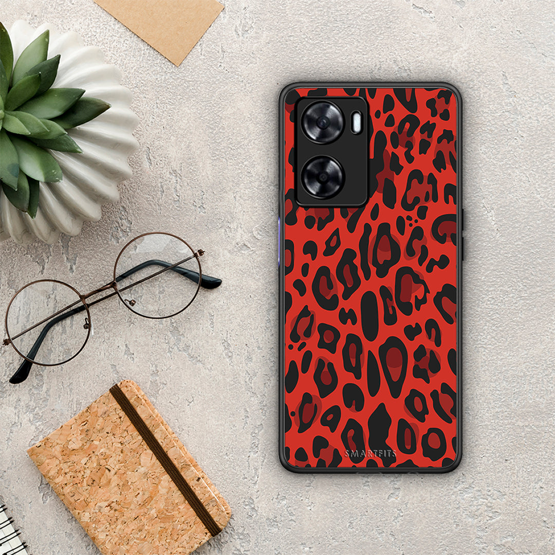 Animal Red Leopard - Oppo A57s / A77s / A77 θήκη