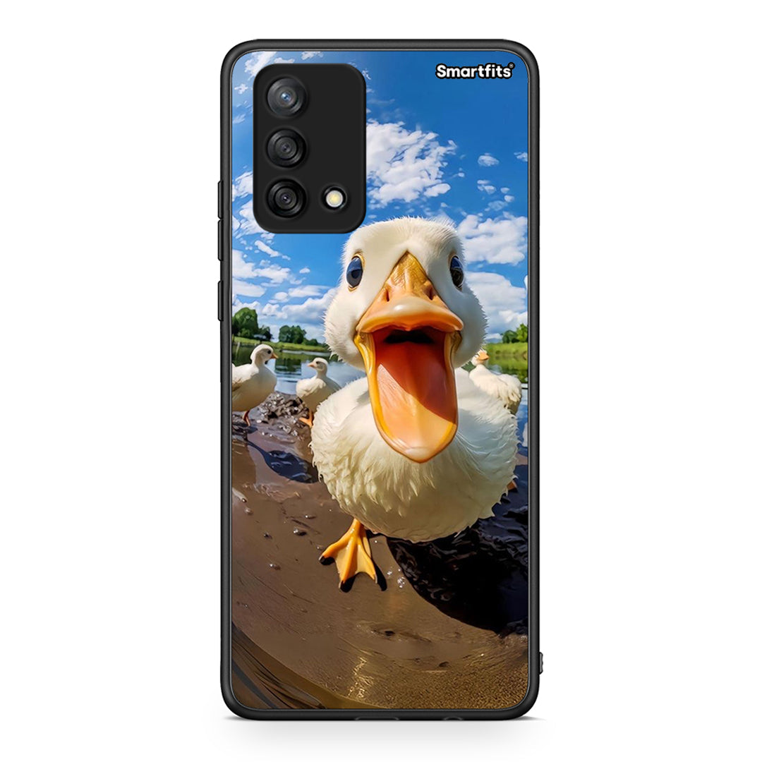 Oppo A74 4G Duck Face θήκη από τη Smartfits με σχέδιο στο πίσω μέρος και μαύρο περίβλημα | Smartphone case with colorful back and black bezels by Smartfits