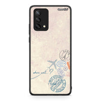 Thumbnail for Oppo A74 4G Where Next Θήκη από τη Smartfits με σχέδιο στο πίσω μέρος και μαύρο περίβλημα | Smartphone case with colorful back and black bezels by Smartfits