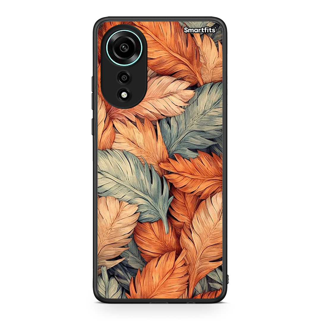 Oppo A78 4G Autumn Leaves Θήκη από τη Smartfits με σχέδιο στο πίσω μέρος και μαύρο περίβλημα | Smartphone case with colorful back and black bezels by Smartfits
