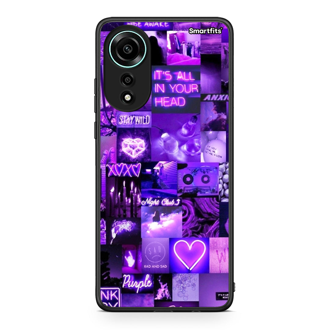 Oppo A78 4G Collage Stay Wild Θήκη Αγίου Βαλεντίνου από τη Smartfits με σχέδιο στο πίσω μέρος και μαύρο περίβλημα | Smartphone case with colorful back and black bezels by Smartfits