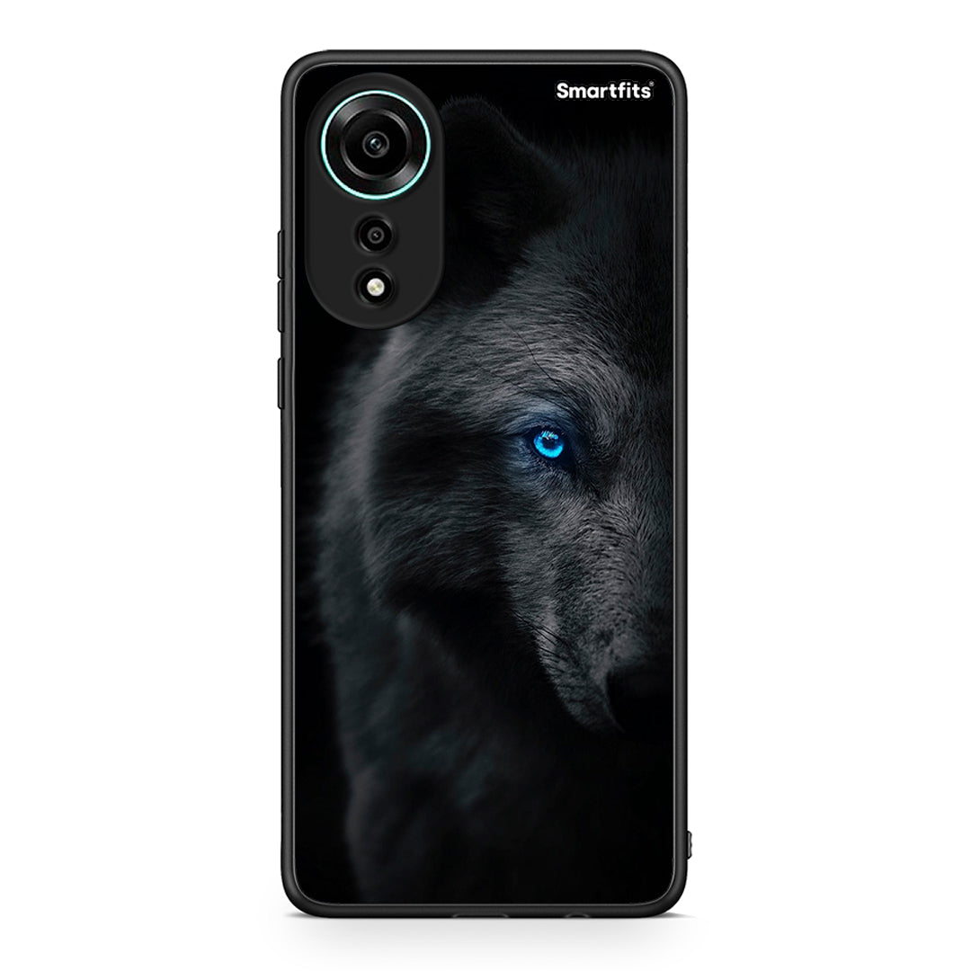 Oppo A78 4G Dark Wolf θήκη από τη Smartfits με σχέδιο στο πίσω μέρος και μαύρο περίβλημα | Smartphone case with colorful back and black bezels by Smartfits