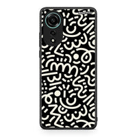 Thumbnail for Oppo A78 4G Doodle Art Θήκη από τη Smartfits με σχέδιο στο πίσω μέρος και μαύρο περίβλημα | Smartphone case with colorful back and black bezels by Smartfits