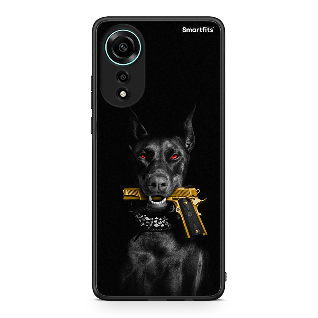 Oppo A78 4G Golden Gun Θήκη Αγίου Βαλεντίνου από τη Smartfits με σχέδιο στο πίσω μέρος και μαύρο περίβλημα | Smartphone case with colorful back and black bezels by Smartfits
