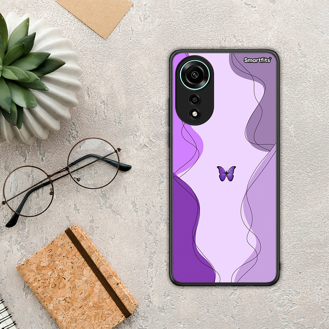 Purple Mariposa - Oppo A78 4G θήκη