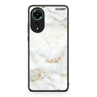 Thumbnail for Oppo A78 4G White Gold Marble θήκη από τη Smartfits με σχέδιο στο πίσω μέρος και μαύρο περίβλημα | Smartphone case with colorful back and black bezels by Smartfits