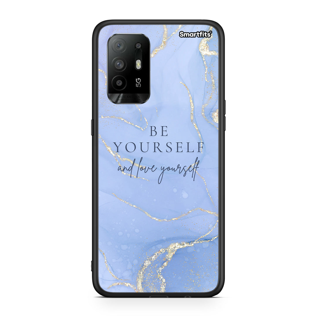 Oppo A94 5G Be Yourself θήκη από τη Smartfits με σχέδιο στο πίσω μέρος και μαύρο περίβλημα | Smartphone case with colorful back and black bezels by Smartfits