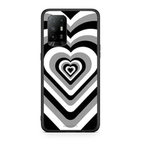 Thumbnail for Oppo A94 5G Black Hearts θήκη από τη Smartfits με σχέδιο στο πίσω μέρος και μαύρο περίβλημα | Smartphone case with colorful back and black bezels by Smartfits