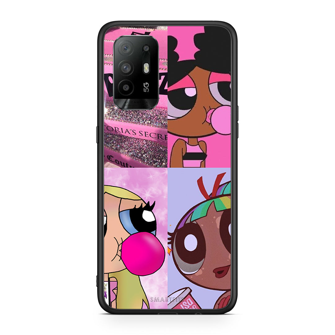 Oppo A94 5G Bubble Girls Θήκη Αγίου Βαλεντίνου από τη Smartfits με σχέδιο στο πίσω μέρος και μαύρο περίβλημα | Smartphone case with colorful back and black bezels by Smartfits