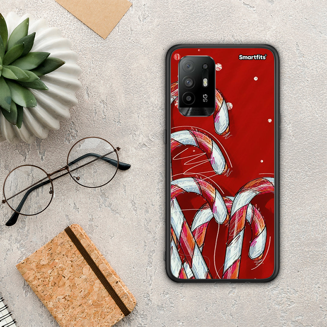 Candy Cane - Oppo A94 5G / F19 Pro / Reno5 Lite θήκη