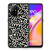 Thumbnail for Θήκη Oppo A94 5G Doodle Art από τη Smartfits με σχέδιο στο πίσω μέρος και μαύρο περίβλημα | Oppo A94 5G Doodle Art case with colorful back and black bezels
