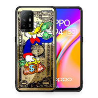 Thumbnail for Θήκη Oppo A94 5G Duck Money από τη Smartfits με σχέδιο στο πίσω μέρος και μαύρο περίβλημα | Oppo A94 5G Duck Money case with colorful back and black bezels
