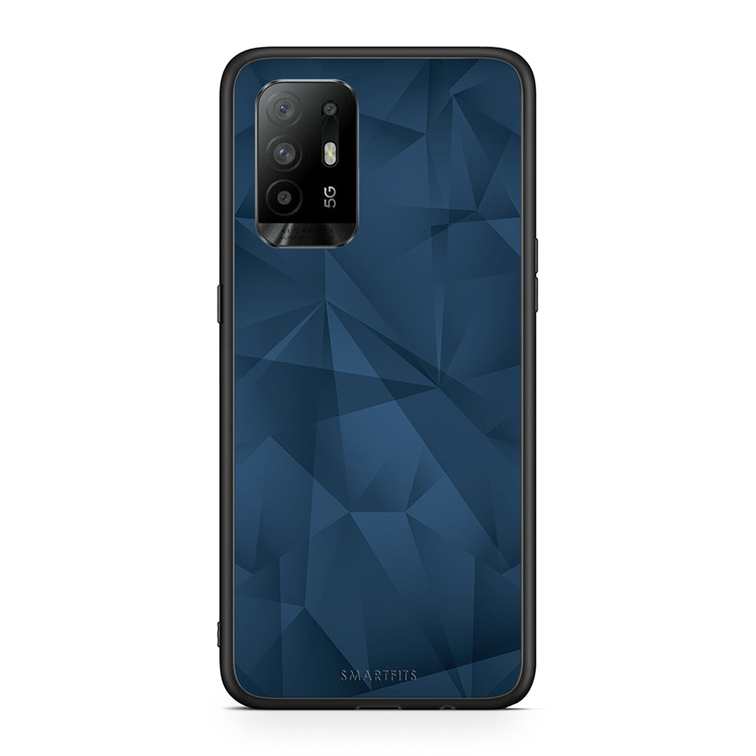 39 - Oppo A94 5G Blue Abstract Geometric case, cover, bumper
