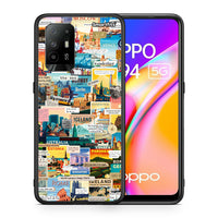 Thumbnail for Θήκη Oppo A94 5G Live To Travel από τη Smartfits με σχέδιο στο πίσω μέρος και μαύρο περίβλημα | Oppo A94 5G Live To Travel case with colorful back and black bezels