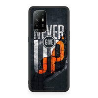 Thumbnail for Oppo A94 5G Never Give Up Θήκη Αγίου Βαλεντίνου από τη Smartfits με σχέδιο στο πίσω μέρος και μαύρο περίβλημα | Smartphone case with colorful back and black bezels by Smartfits
