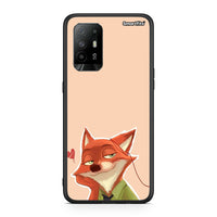 Thumbnail for Oppo A94 5G Nick Wilde And Judy Hopps Love 1 θήκη από τη Smartfits με σχέδιο στο πίσω μέρος και μαύρο περίβλημα | Smartphone case with colorful back and black bezels by Smartfits