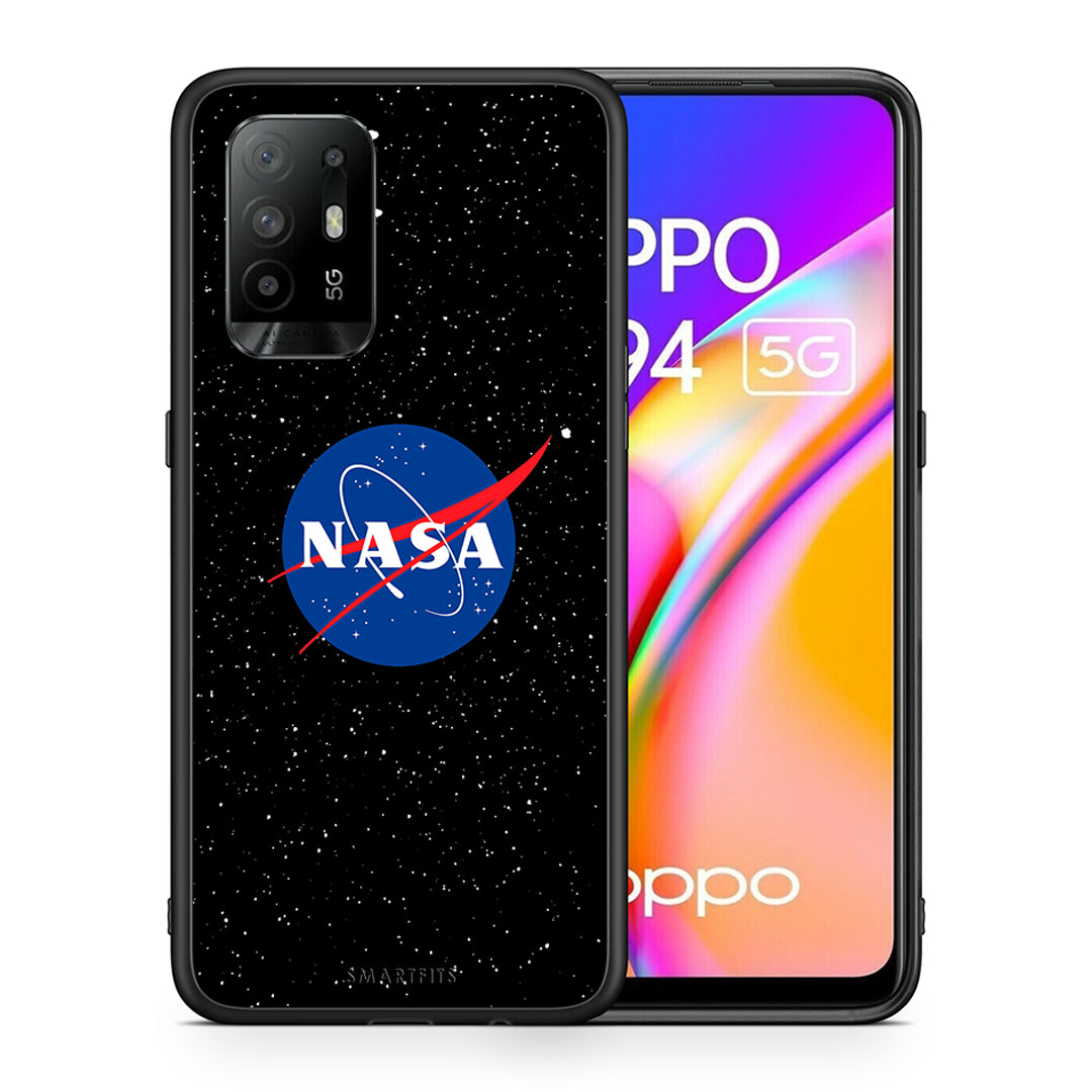 Θήκη Oppo A94 5G NASA PopArt από τη Smartfits με σχέδιο στο πίσω μέρος και μαύρο περίβλημα | Oppo A94 5G NASA PopArt case with colorful back and black bezels