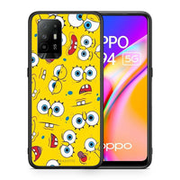Thumbnail for Θήκη Oppo A94 5G Sponge PopArt από τη Smartfits με σχέδιο στο πίσω μέρος και μαύρο περίβλημα | Oppo A94 5G Sponge PopArt case with colorful back and black bezels