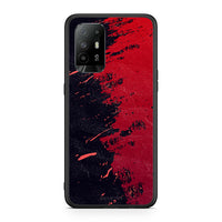 Thumbnail for Oppo A94 5G Red Paint Θήκη Αγίου Βαλεντίνου από τη Smartfits με σχέδιο στο πίσω μέρος και μαύρο περίβλημα | Smartphone case with colorful back and black bezels by Smartfits