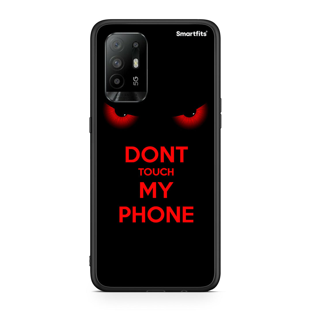 Oppo A94 5G Touch My Phone θήκη από τη Smartfits με σχέδιο στο πίσω μέρος και μαύρο περίβλημα | Smartphone case with colorful back and black bezels by Smartfits