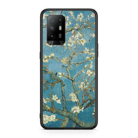 Thumbnail for Oppo A94 5G White Blossoms θήκη από τη Smartfits με σχέδιο στο πίσω μέρος και μαύρο περίβλημα | Smartphone case with colorful back and black bezels by Smartfits