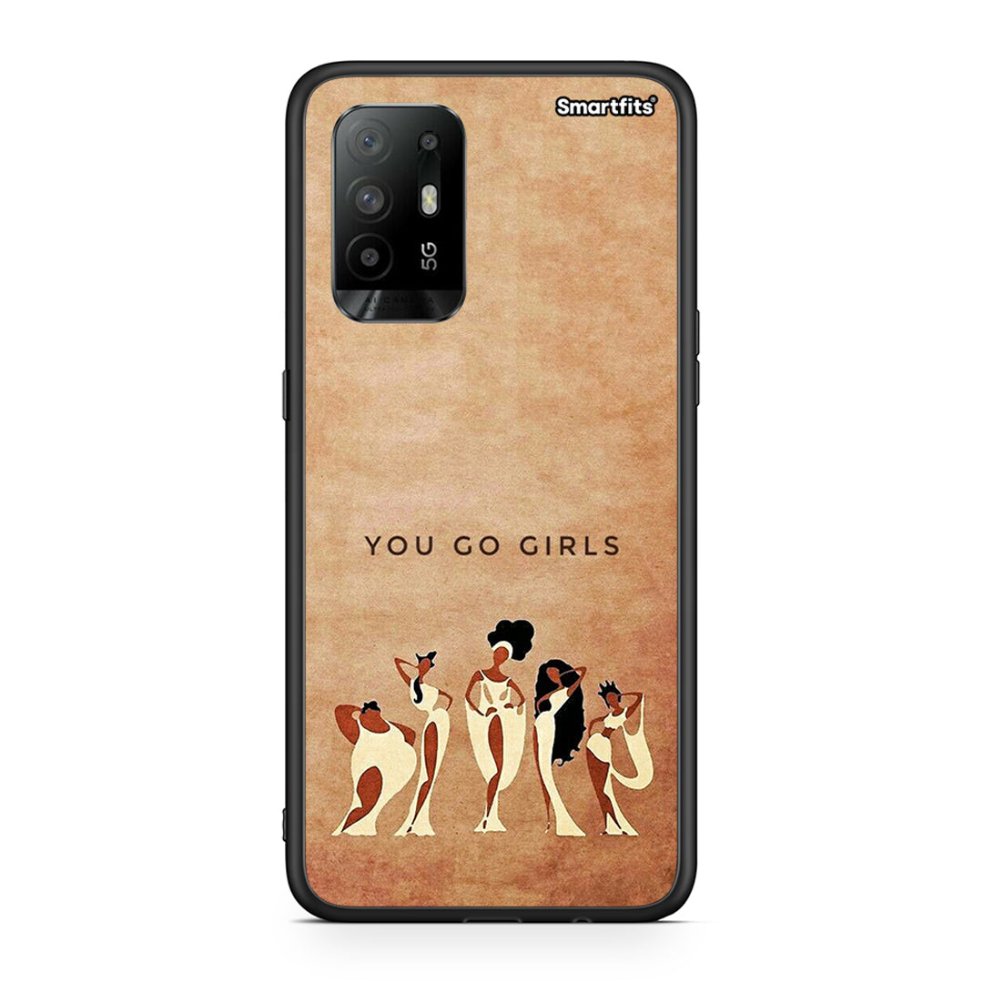 Oppo A94 5G You Go Girl θήκη από τη Smartfits με σχέδιο στο πίσω μέρος και μαύρο περίβλημα | Smartphone case with colorful back and black bezels by Smartfits