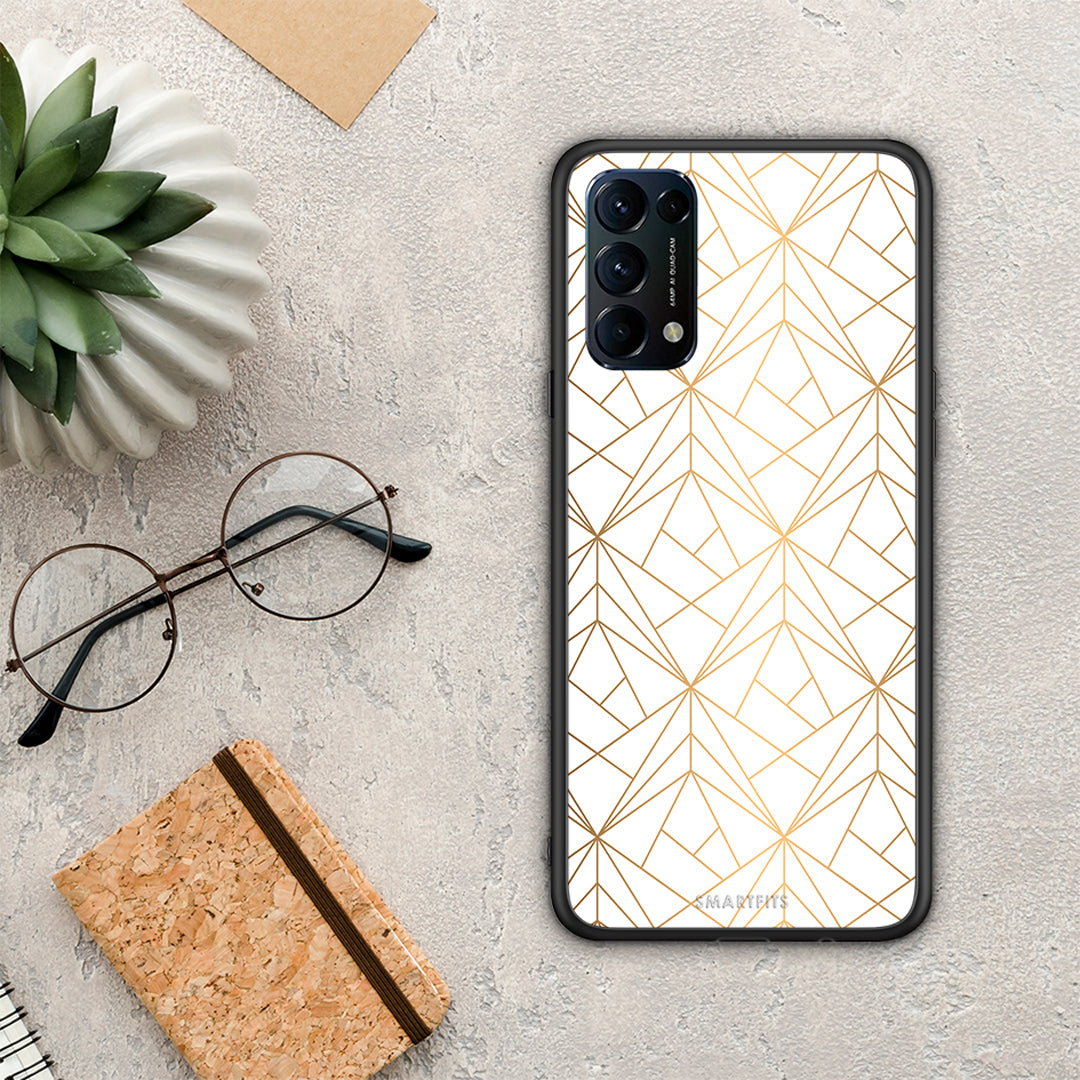 Geometric Luxury White - Oppo Find X3 Lite / Reno 5 5G / Reno 5 4G θήκη