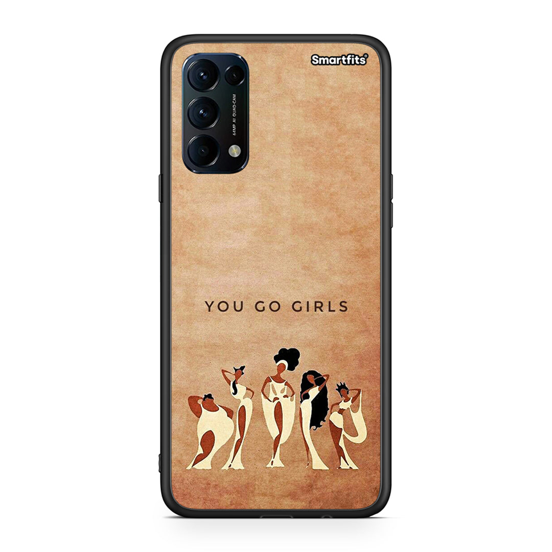 Oppo Find X3 Lite / Reno 5 5G / Reno 5 4G You Go Girl θήκη από τη Smartfits με σχέδιο στο πίσω μέρος και μαύρο περίβλημα | Smartphone case with colorful back and black bezels by Smartfits