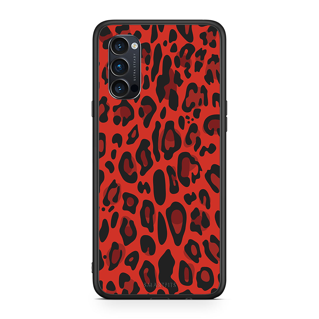 4 - Oppo Reno4 Pro 5G Red Leopard Animal case, cover, bumper