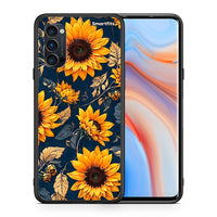 Thumbnail for Θήκη Oppo Reno4 Pro 5G Autumn Sunflowers από τη Smartfits με σχέδιο στο πίσω μέρος και μαύρο περίβλημα | Oppo Reno4 Pro 5G Autumn Sunflowers case with colorful back and black bezels