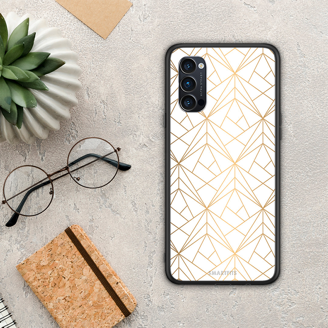 Geometric Luxury White - Oppo Reno4 Pro 5G θήκη